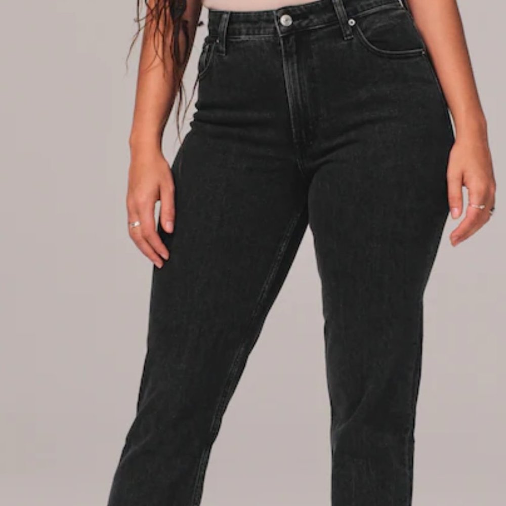 Abercrombie and Fitch curve love high rise mom jeans